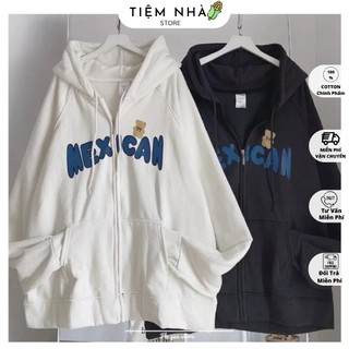 Áo khoắc hoodie nỉ nam nữ form rộng chất nỉ bông dày dặn in chữ mexican