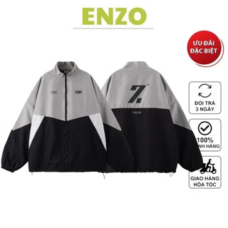 Áo khoác dù 7ZIA nam nữ cổ đứng form rộng chất vải dù gió 2 lớp cao cấp_ENZO AD 71