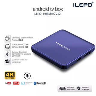 TV Box Ram 4G Bộ Nhớ 32G Android 12 Video 4K Cực Nét Hỗ Trợ Bluetooth Wifi Kép Bảo Hành 12 Tháng H96MAX V12 Android Box