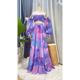 Set đầm maxi đi biển