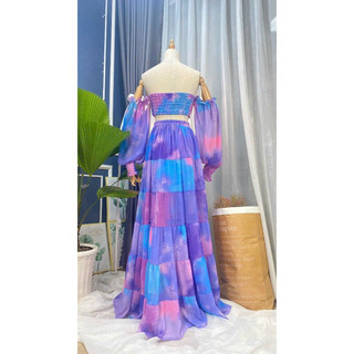 Set đầm maxi đi biển