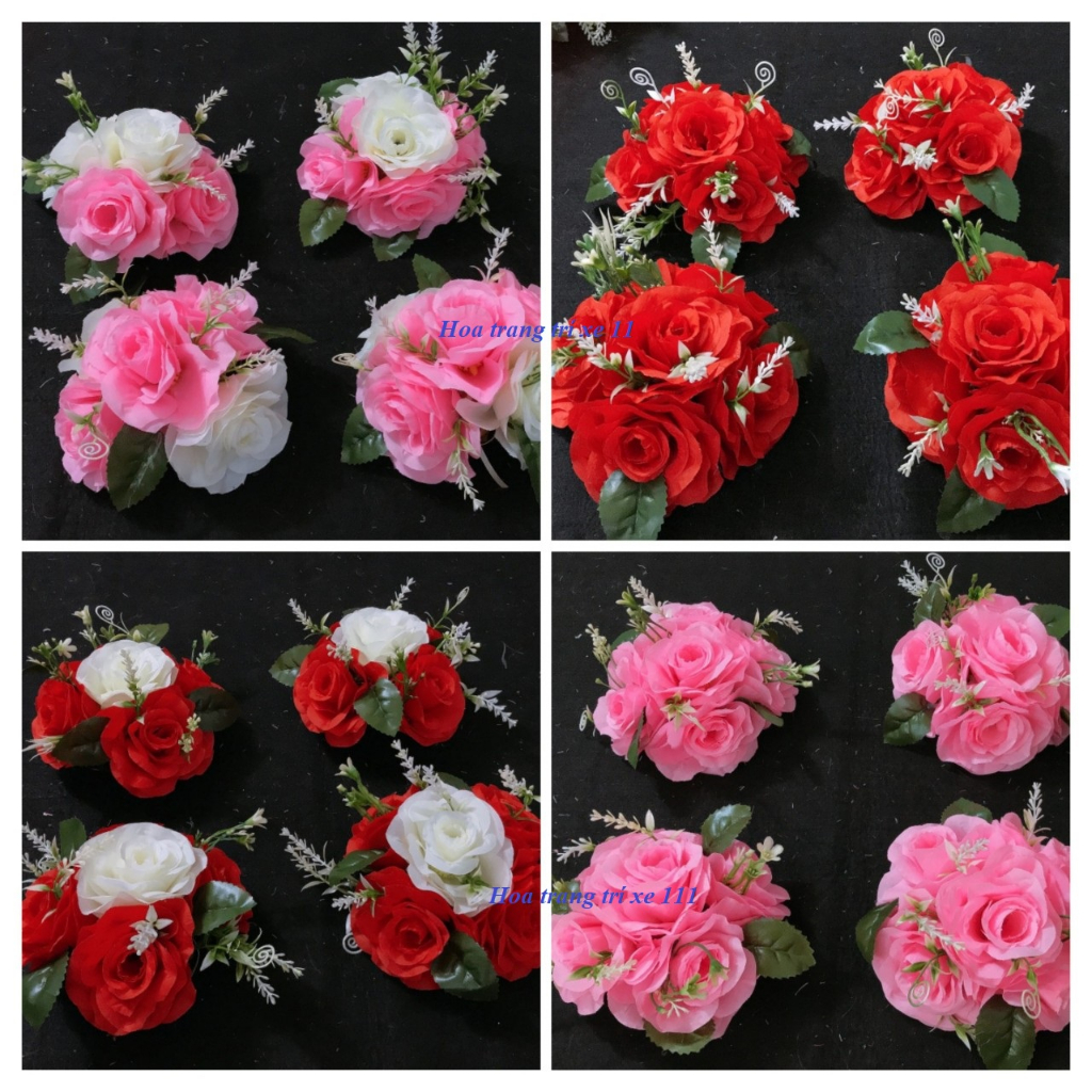 Hoa trang trí xe đám cưới .lẻ 1 cái