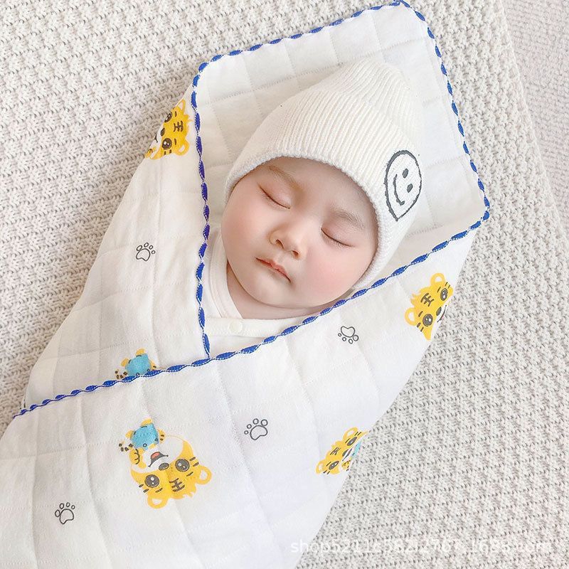 Chăn cotton QC, choàng ủ, khăn quấn bé sơ sinh chất cotton, kích thước rộng