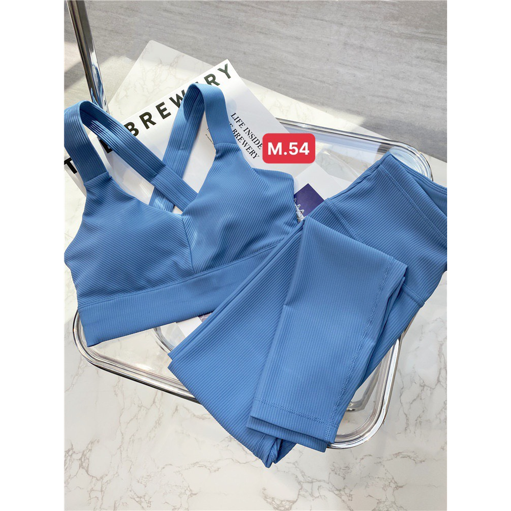 Bộ Quần Áo tập Yoga Gym Thun Gân Tăm
