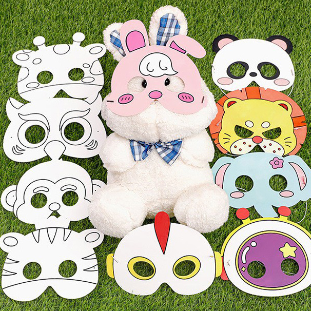 Mặt nạ giấy tô màu (có gửi kèm dây đeo)