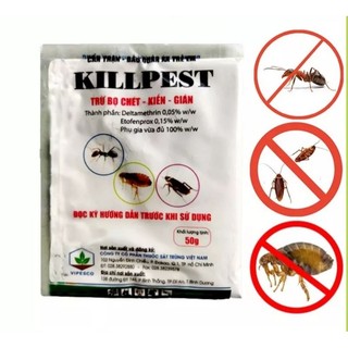 Bột phấn diệt kiến gián bọ chét KillPest gói 50 gram sản phẩm của vipesco