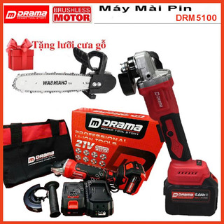 Máy Mài Pin DRAMA 5100 Máy Cắt Pin Cầm Tay Động Cơ Không Chổi Than, Công Tắc Bóp Có Chốt An Toàn, Chân Pin Phổ Thông 4cm