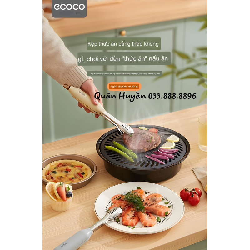 Kẹp gắp thức ăn ECOCO cao cấp | Kẹp gắp thịt, thực phẩm bằng inox 304 an toàn tuyệt đối 2250
