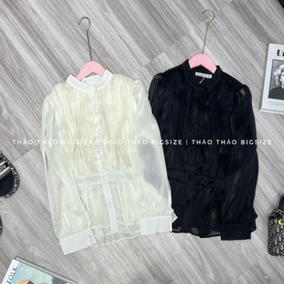Áo sơ mi lụa ánh bigsize