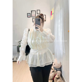 Áo sơ mi lụa ánh bigsize