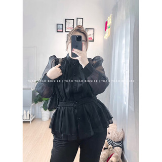 Áo sơ mi lụa ánh bigsize