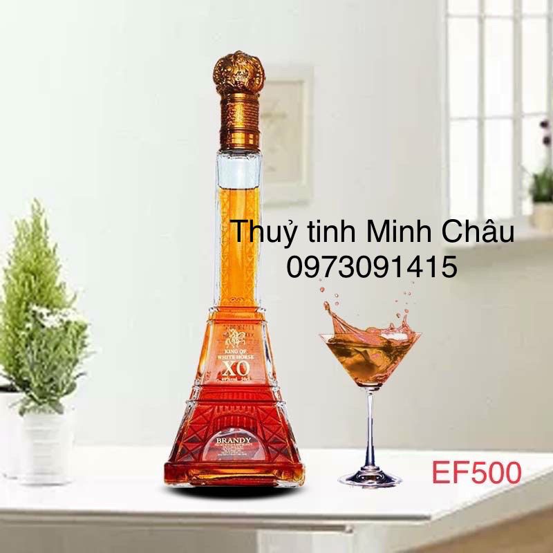 Chai thuỷ tinh tháp Effen 500ml