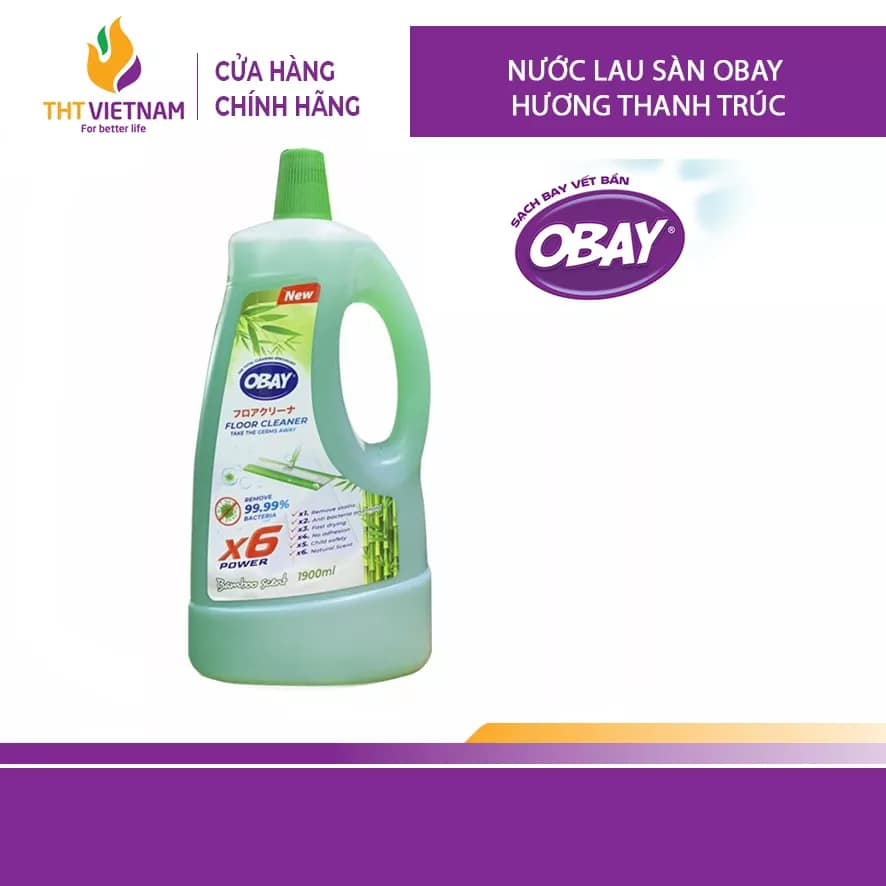Nước lau sàn đậm đặc Obay 1900ml Chính Hãng
