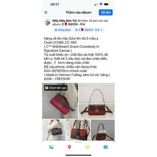 ❤️RẺ NHẤT SHOPEE❤️TÚI C GRACE DA THẬT PHỐI (2 màu)