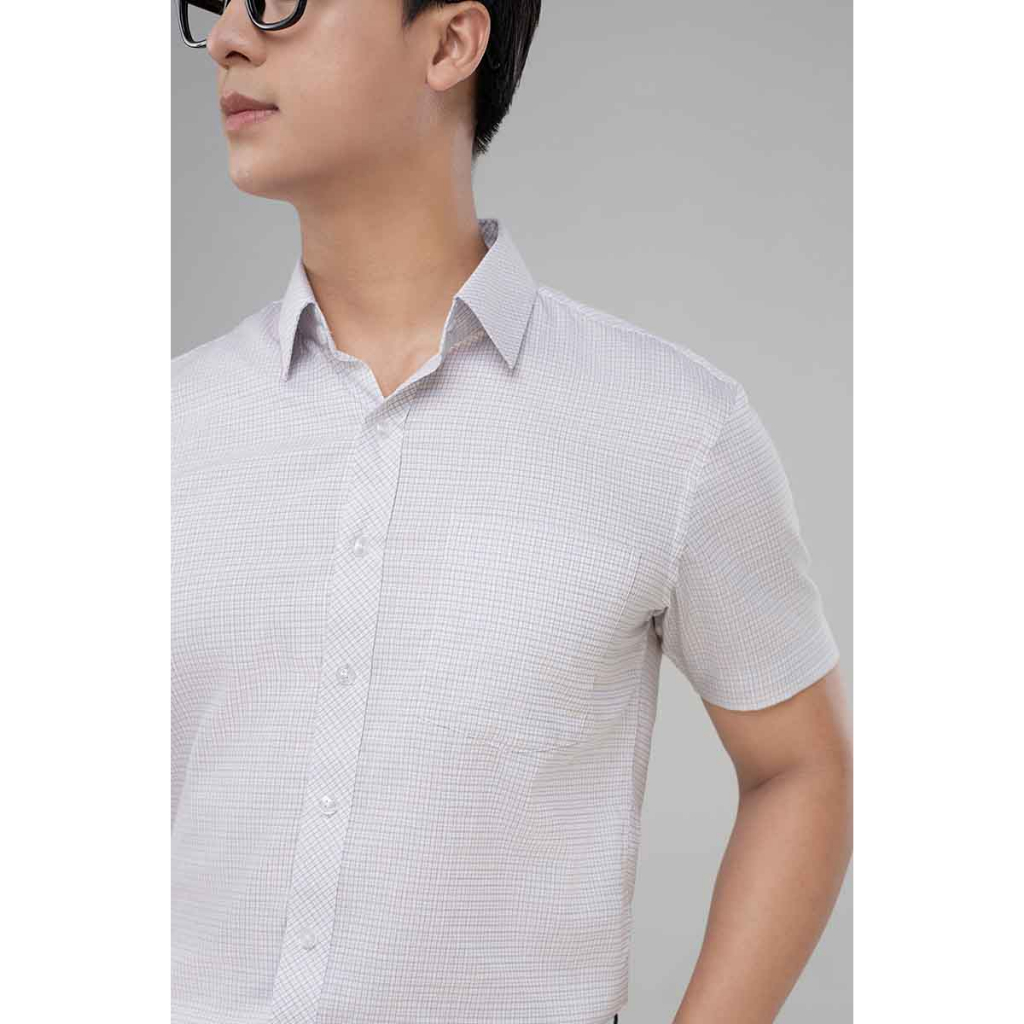 Áo sơ mi nam ngắn tay cao cấp Merriman mã THLXS102 thoáng mát Cotton 100% mềm mại, thoáng mát