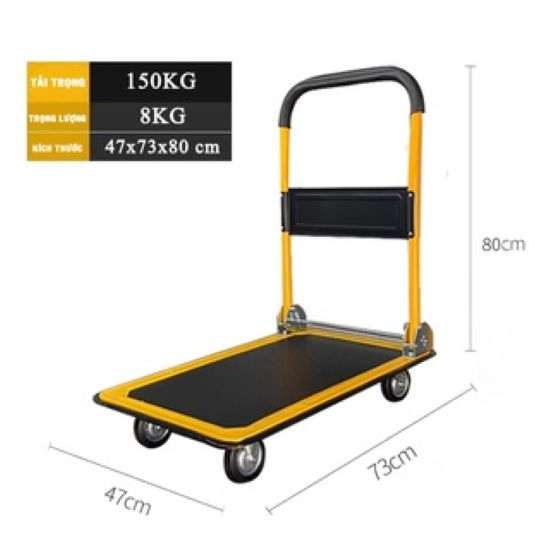 Xe Đẩy Tay TOSHUDO Sàn Thép Đa Năng Gấp Gọn, Tải Trọng Lớn 150KG - 250KG