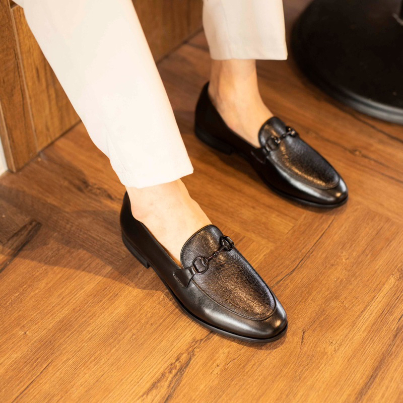 Giày Lười Loafer Công Sở Nam Da Bò Nguyên Tấm 2 Màu Mã Santoro M678