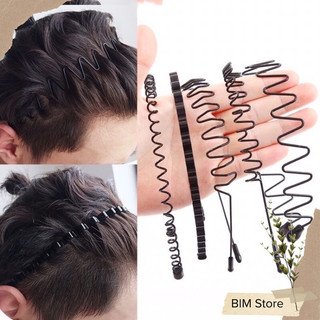 Bờm xược cài tóc kim loại unisex màu đen trơn basic tạo sóng tóc cho nam nữ