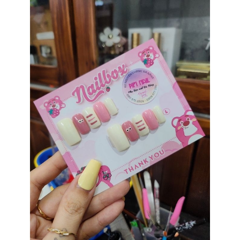 Nailbox hồng mix cute