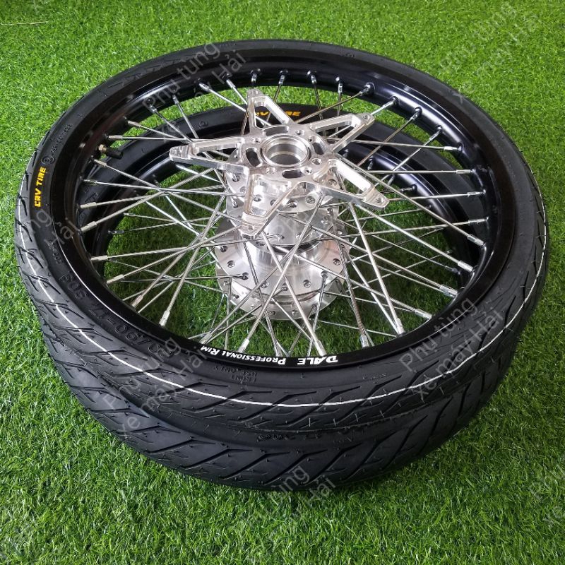Bánh căm RAIDER SATRIA F150 FULL vỏ ruột CRV SIZE 60/70 Kèm lòng Đĩa trước CNC lắp như ZIN HTH1128 MSP 0071