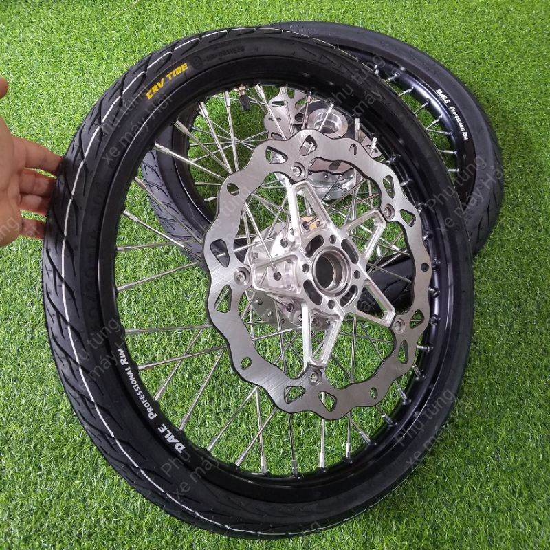 Bánh căm SATRIA F150 FULL vỏ ruột CRV SIZE 60/70 kèm Đĩa trước sau lắp như ZIN không cần chế HTH83 MSP 0175