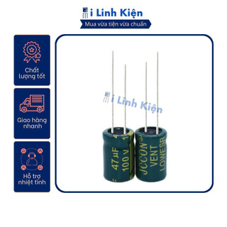 Tụ hóa 100v 47uf 8x12mm tần số cao chất lượng tốt.
