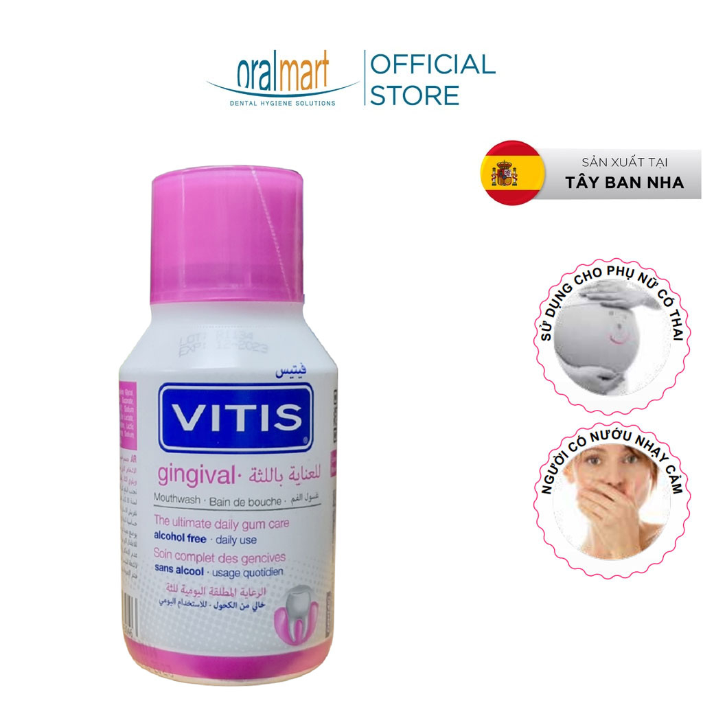 Nước súc miệng diệt khuẩn Vitis Gingival 150ml (dùng được cho phụ nữ có thai)