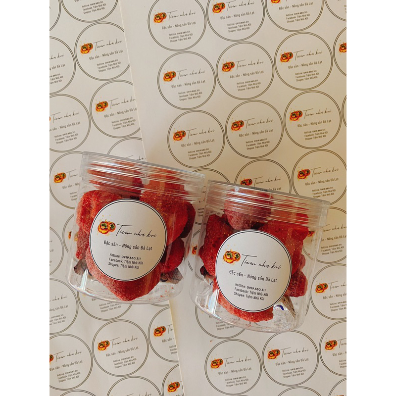 Dâu Tây Sấy Giòn | 100-500gr | Đặc sản Đà Lạt