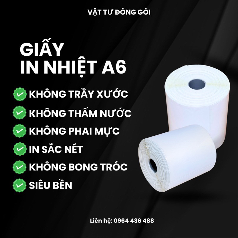 Giấy In Nhiệt A6 ( Cuộn 50M) loại best 01