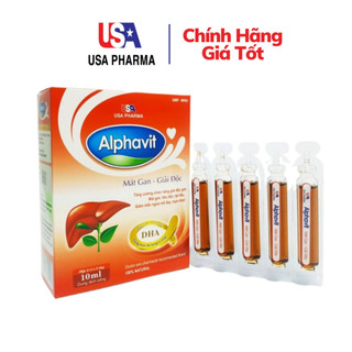 Siro Alphavit Giúp mát gan, giải độc gan cho bé Hết Lo Dị Ứng, Mẩn Ngứa, Nổi Mề Đay, Nhiệt Miệng - Hộp 20 ống x 10ml