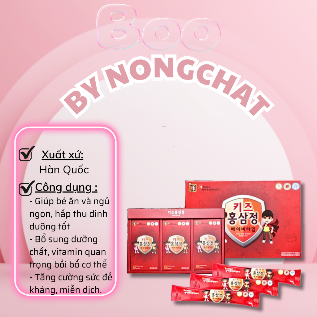 Nước Hồng Sâm Bổ Sung Dinh Dưỡng Cho Trẻ Baby SangA Cao Cấp Hàn Quốc