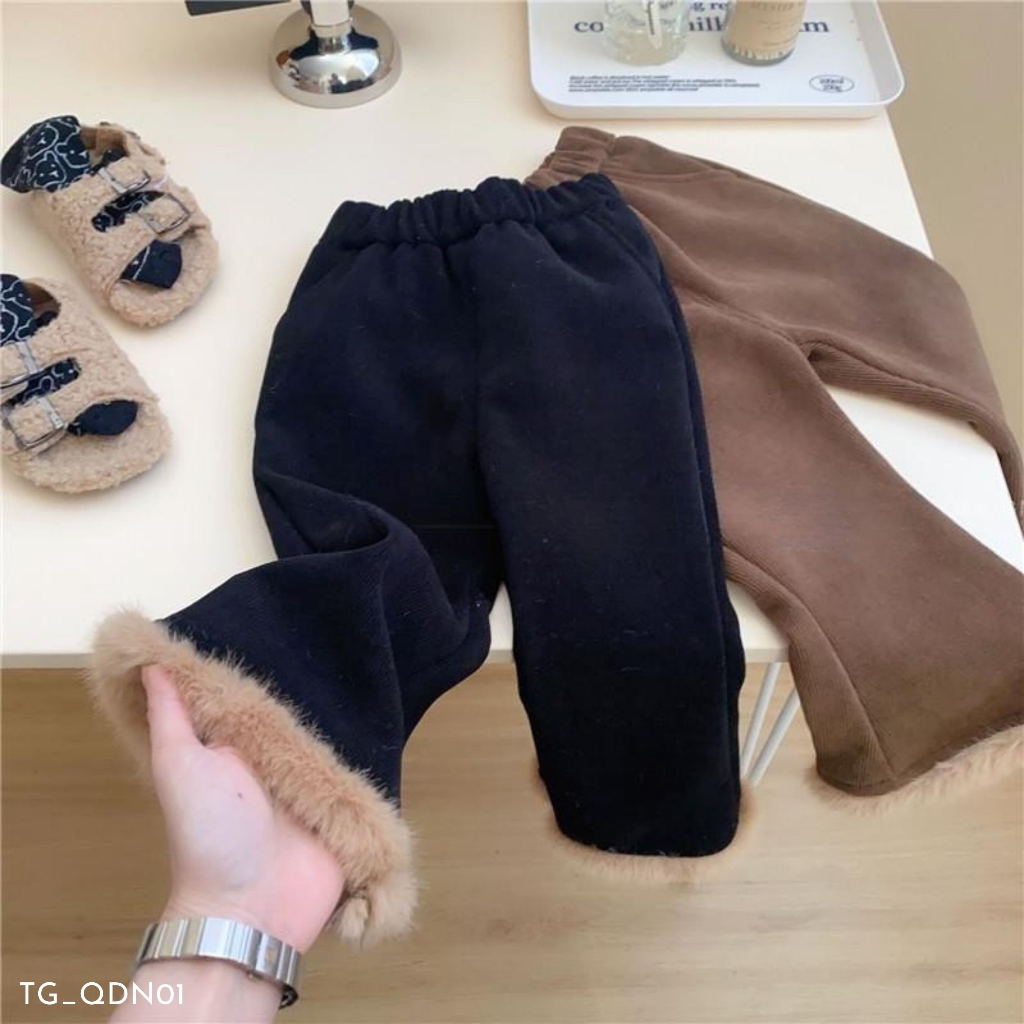 Quần Dài Cho Bé, Quần Nỉ Lót Lông Siêu Ấm Cho Bé Cưng Thanh Hằng Baby Từ 8 Đến 28 Kg