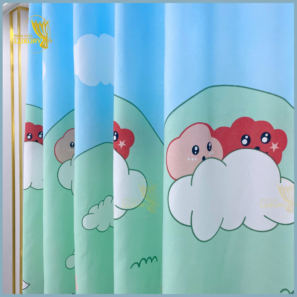 Rèm RIDO BÒ SỮA và thanh treo không cần khoan, decor ngăn phòng gác trọ tặng kèm móc và dây treo RDK01 Remcualuxury