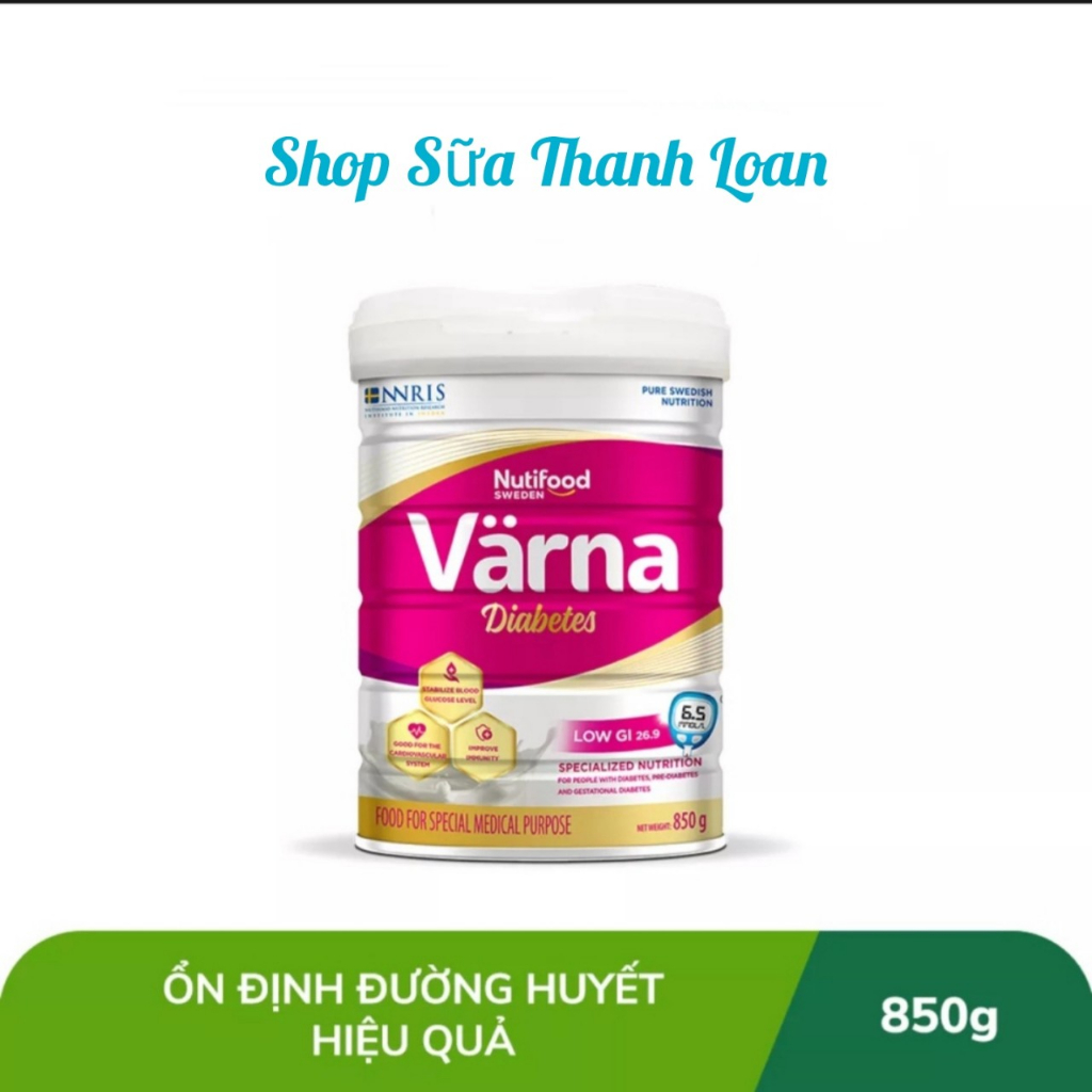(HSD T3-2028) (Có Tích Điểm) Sữa Bột Nutifood Varna Diabetes 850G.