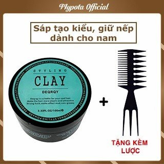 Sáp vuốt tóc styling clay 100gr tạo kiểu giữ nếp cho tóc. hàng chính hãng