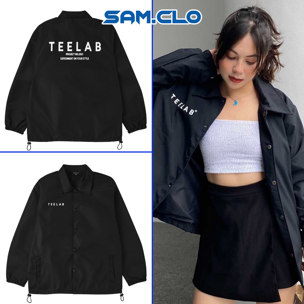 Áo khoác bomber nam nữ SAM CLO vải dù 2 lớp phong cách bóng chày form rộng unisex TEELAB EXPERIMENT