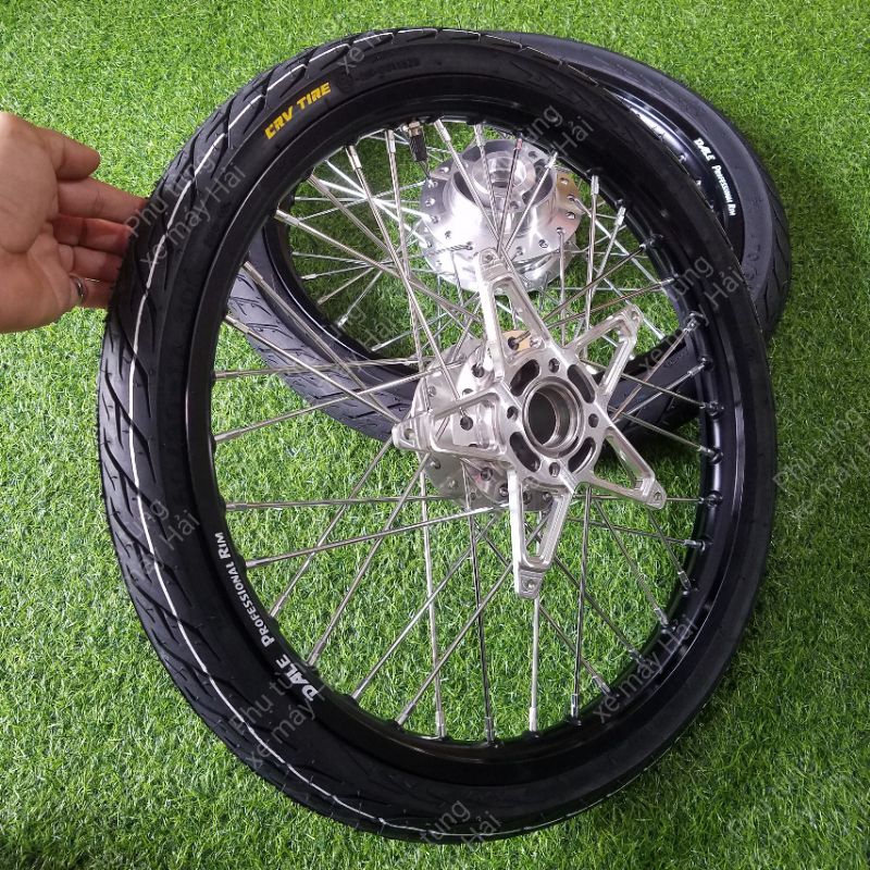 Bánh căm SATRIA F150 FULL vỏ ruột CRV SIZE 60/70 kèm Đĩa trước sau lắp như ZIN không cần chế HTH83 MSP 0175