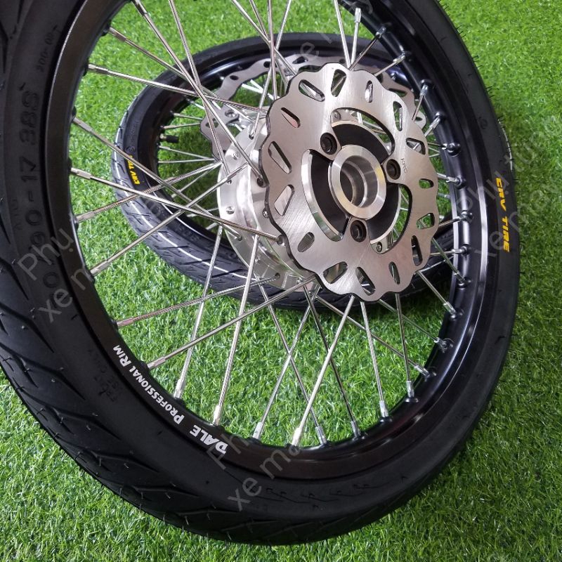 Bánh căm SATRIA F150 FULL vỏ ruột CRV SIZE 60/70 kèm Đĩa trước sau lắp như ZIN không cần chế HTH83 MSP 0175