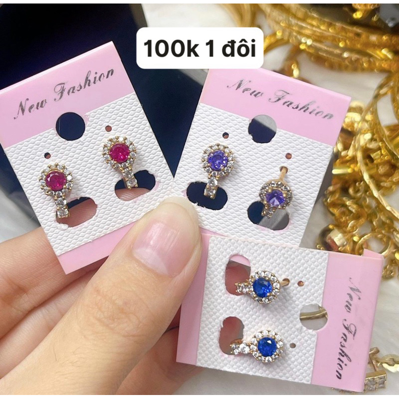 Bông kiểu đồng đeo bền (hột màu)
