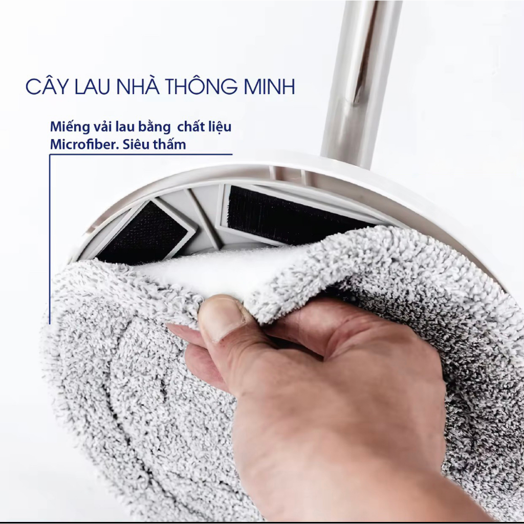 Bông Lau Nhà Thay Thế Cây Lau Nhà K9, Bộ lau nhà tròn tách nước bẩn ,bông lau tròn giặt vắt dieulinhshop
