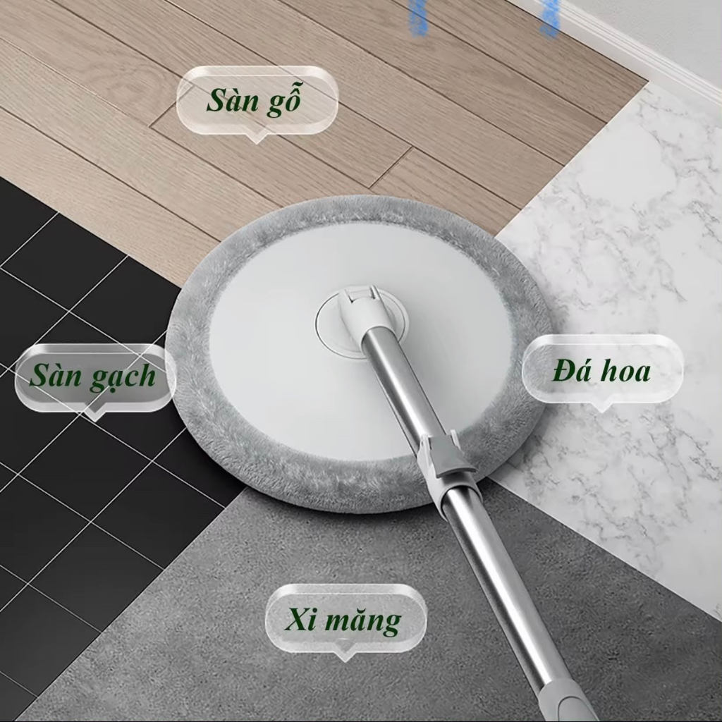 Bông Lau Nhà Thay Thế Cây Lau Nhà K9, Bộ lau nhà tròn tách nước bẩn ,bông lau tròn giặt vắt dieulinhshop