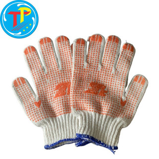 Găng tay len chấm hạt nhựa độ bám tốt – Bảo hộ lao động Thành Phong