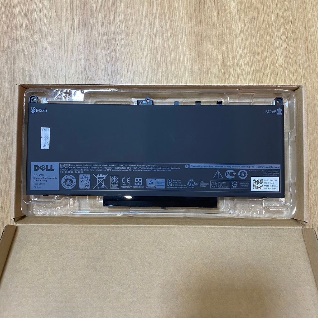 Pin Zin Dell Latitude E7270 E7470 J60J5 7CJRC MC34Y 242WD GG4FM PDNM2 Mới 100%