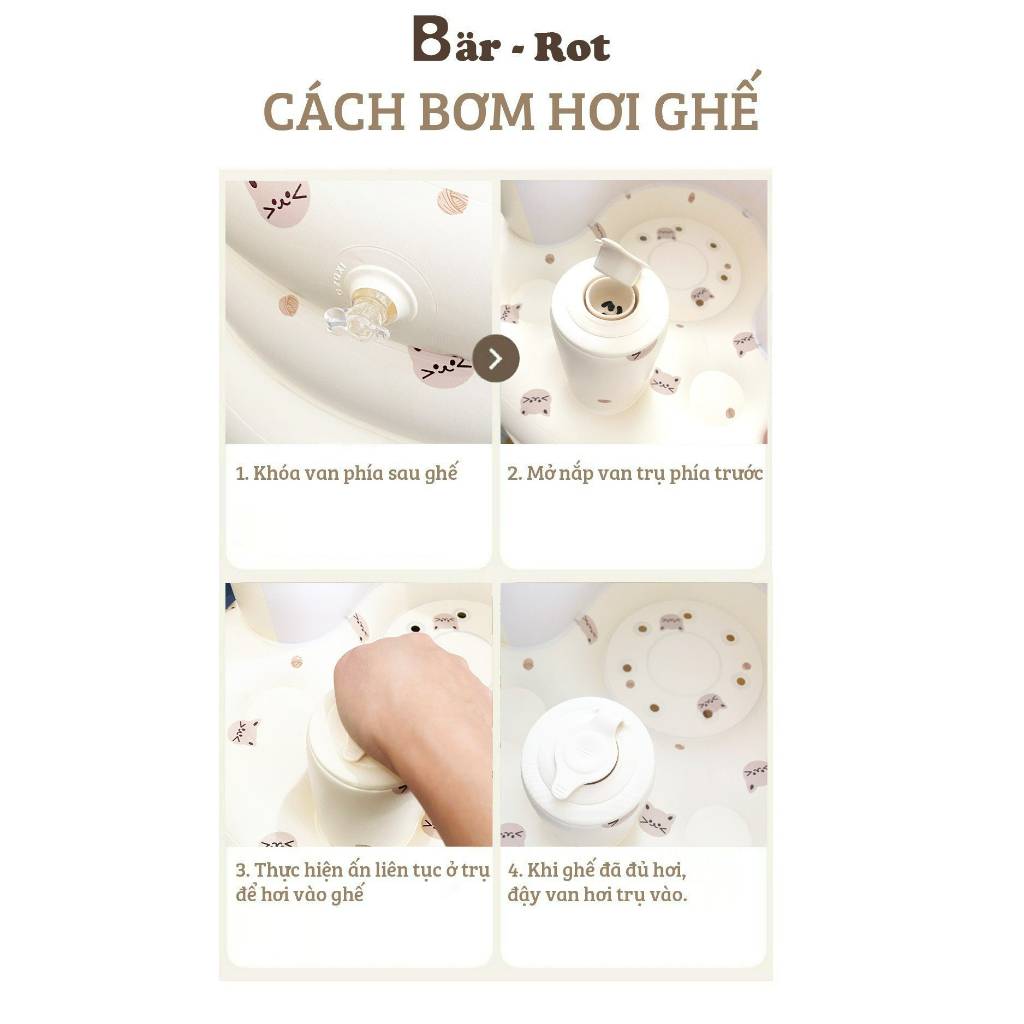 Ghế tập ngồi cho bé,Ghế hơi tập ngồi bơm hơi tự động hàng chính hãng