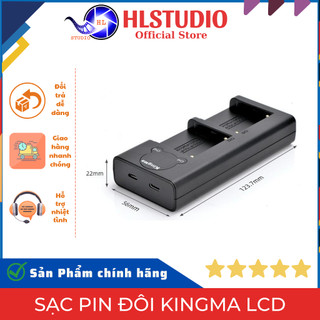 Sạc pin đôi kingma lcd np-f970, en-el14, en-el15...dành cho pin máy ảnh sony, canon, nikon... hl studio