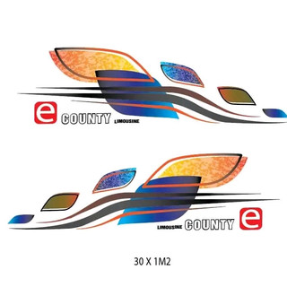 TEM (Decal) LÁ dán sườn xe COUNTY, TEM COUNTY TRACOMECO ( sl 2 tem dán 2 bên hông)