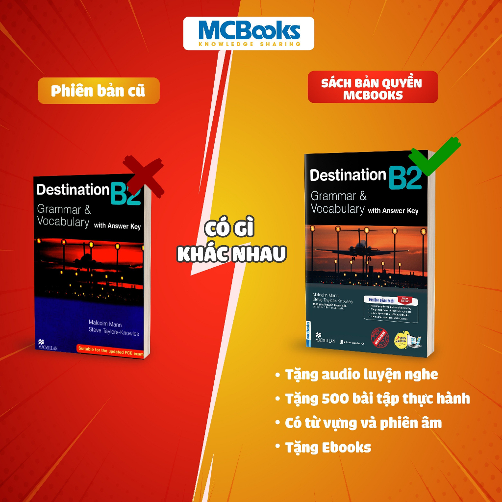 Sách Combo Destination Grammar & Vocabulary B1, B2, C1&C2 Phiên bản mới MCBooks
