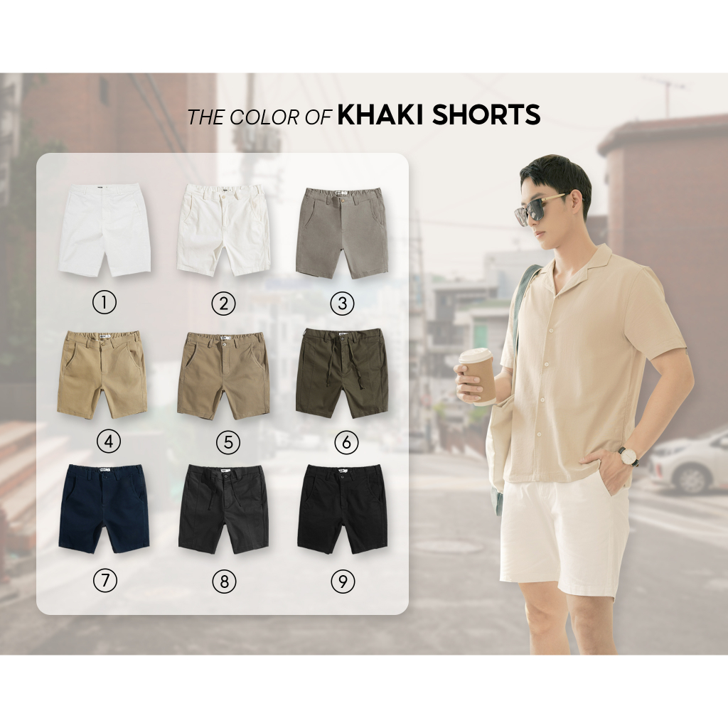 Quần Short Kaki Nam Cao Cấp Multi Color BY COTTON