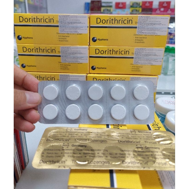 Viên ngậm Dorithricin - Hộp 20 viên