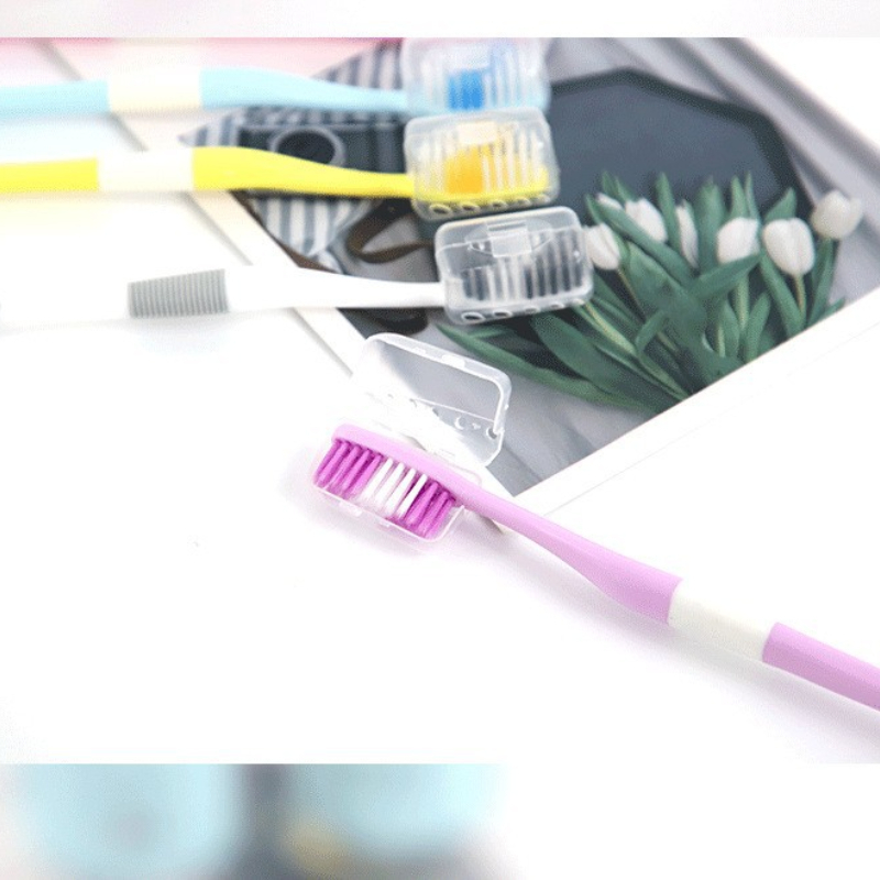 Set 8/10 Bàn Chải Đánh Răng Than Tre Tiện Lợi, Bàn chải đánh răng có thiết kế cạo lưỡi-DREAM